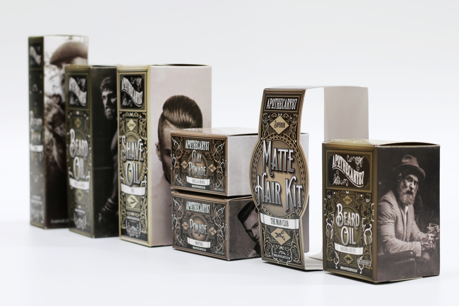 Cardboard Personal Care Packaging for bottles men's beard care various sizes